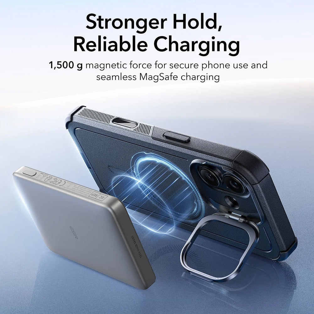 MagSafe-skal för Apple iPhone 17, ESR, Cyber Armor Kickstand, Svart