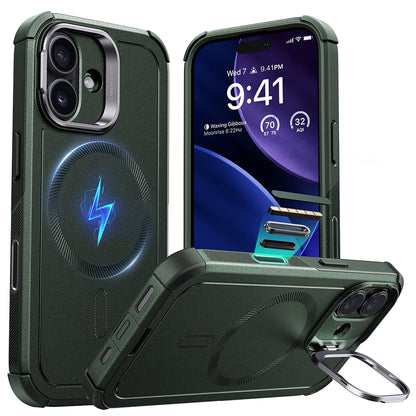 MagSafe-skal för Apple iPhone 17, ESR, Cyber Armor Kickstand, Grön