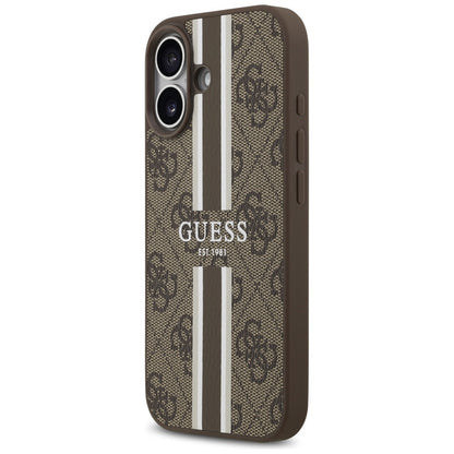 MagSafe-skal för Apple iPhone 17, Guess, 4G Printed Stripes, Brun