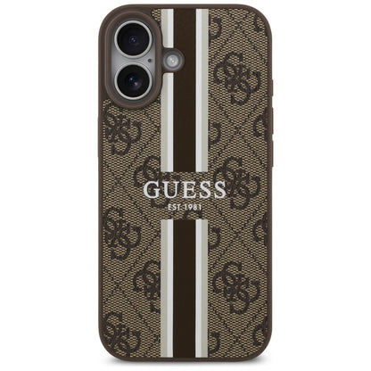 MagSafe-skal för Apple iPhone 17, Guess, 4G Printed Stripes, Brun