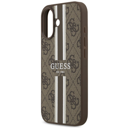 MagSafe-skal för Apple iPhone 17, Guess, 4G Printed Stripes, Brun