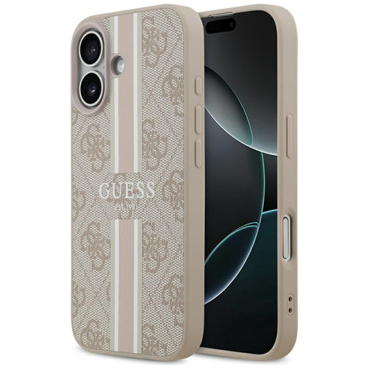 MagSafe-skal för Apple iPhone 17, Guess, 4G Printed Stripes, Rosa