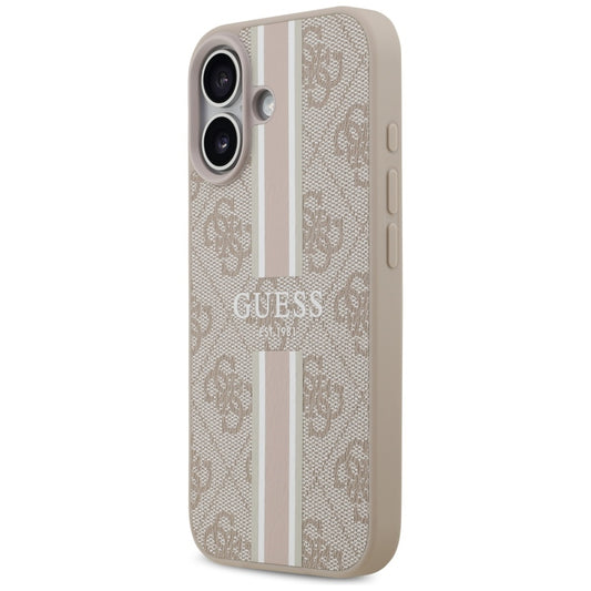 MagSafe-skal för Apple iPhone 17, Guess, 4G Printed Stripes, Rosa