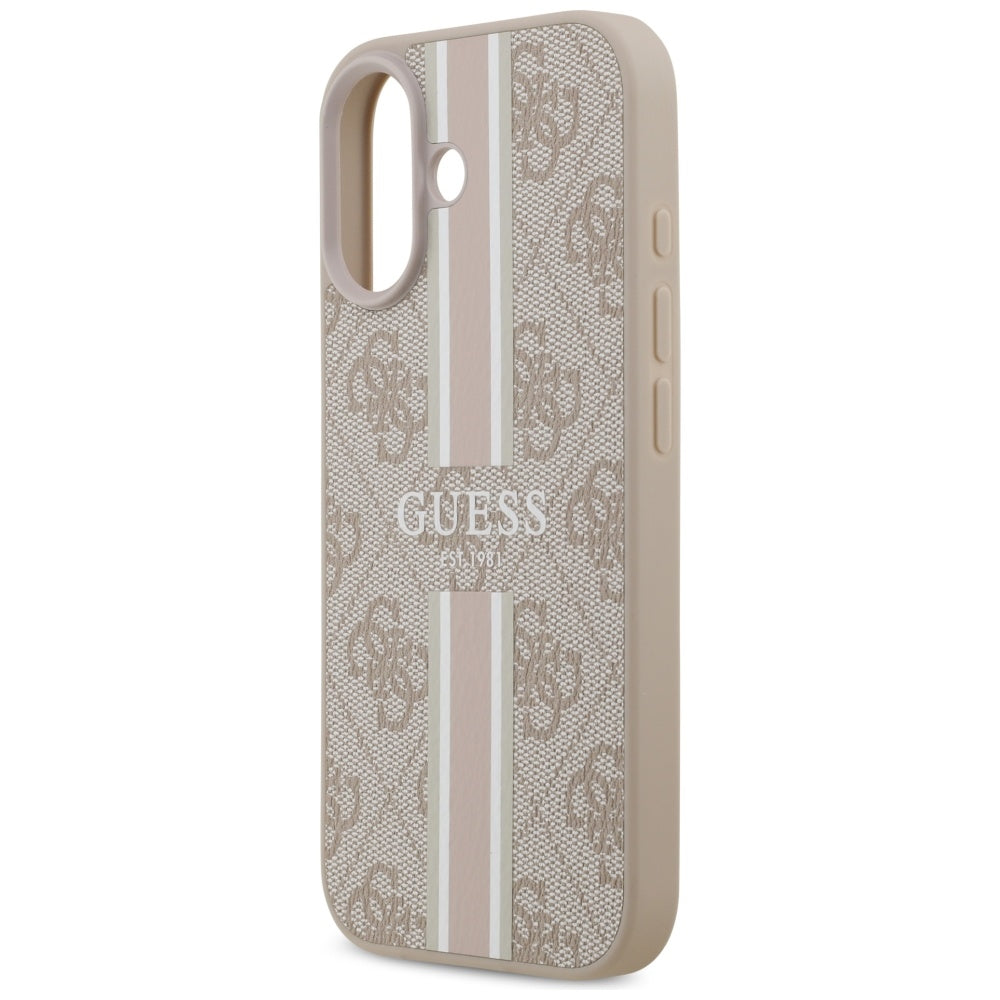 MagSafe-skal för Apple iPhone 17, Guess, 4G Printed Stripes, Rosa