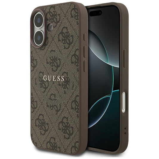 MagSafe-skal för Apple iPhone 17, Guess, 4G Ring Classic Logo, Brun