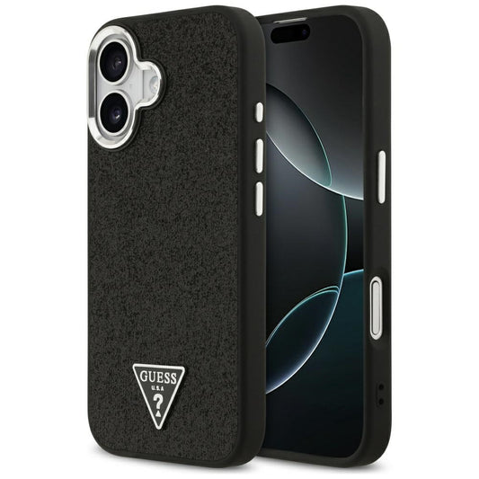 MagSafe-skal för Apple iPhone 17, Guess, Glitter Triangle Logo, Svart