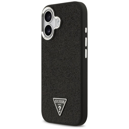 MagSafe-skal för Apple iPhone 17, Guess, Glitter Triangle Logo, Svart