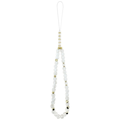 MagSafe-skal för Apple iPhone 17, Guess, IML Flowers with Pearl Strap, Vit