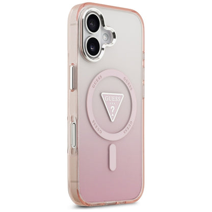 MagSafe Case for Apple iPhone 17, Guess, IML Gradient Triangle Logo, Pink