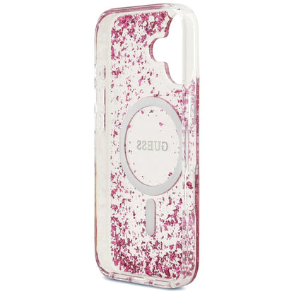 MagSafe-skal för Apple iPhone 17, Guess, Resin Bottom Glitter, Rosa