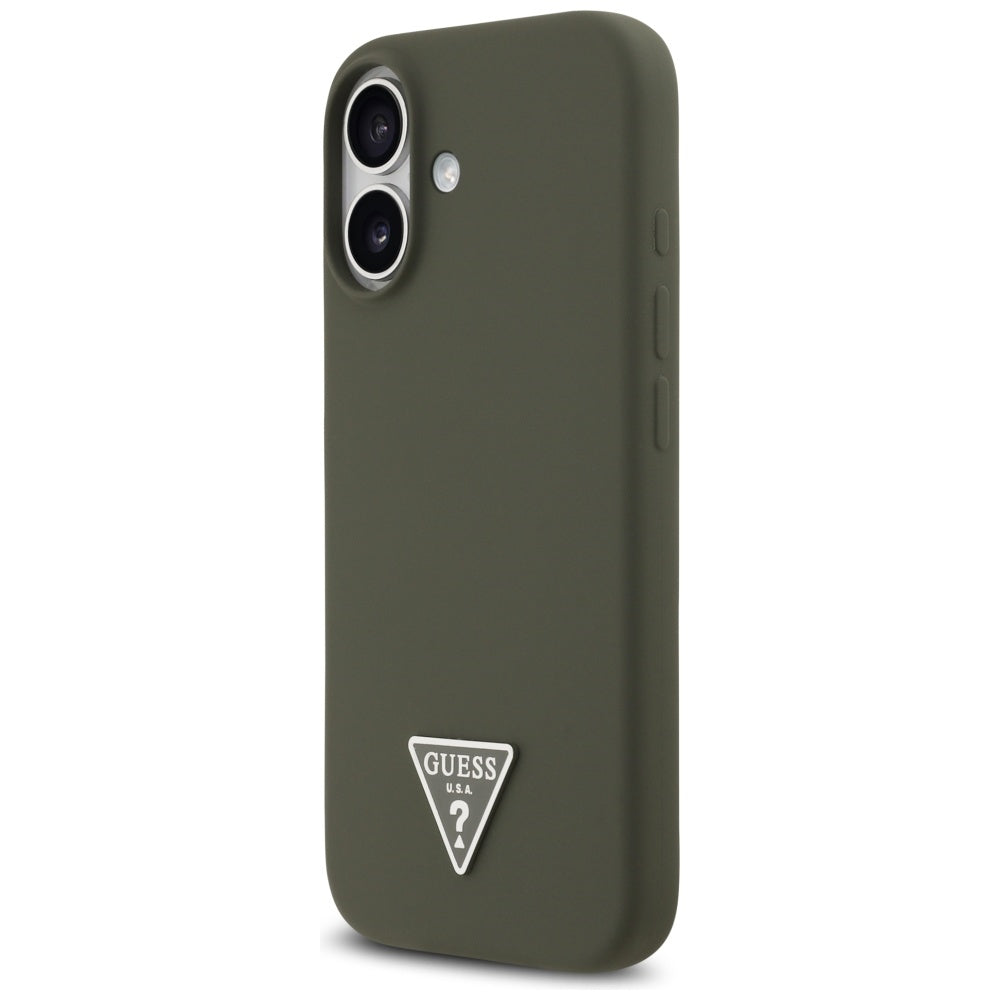 MagSafe Case for Apple iPhone 17, Guess, Triangle Logo, Khaki