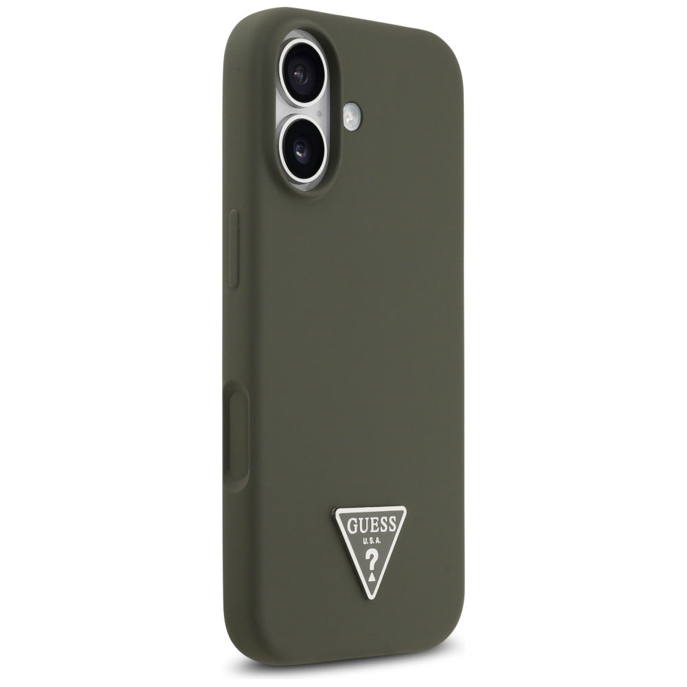 MagSafe Case for Apple iPhone 17, Guess, Triangle Logo, Khaki
