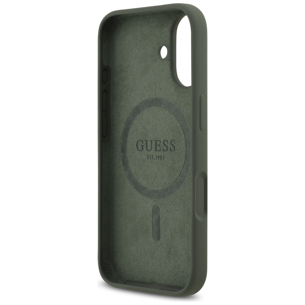 MagSafe Case for Apple iPhone 17, Guess, Triangle Logo, Khaki