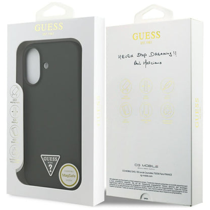 MagSafe Case for Apple iPhone 17, Guess, Triangle Logo, Khaki
