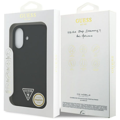 MagSafe Case for Apple iPhone 17, Guess, Triangle Logo, Black