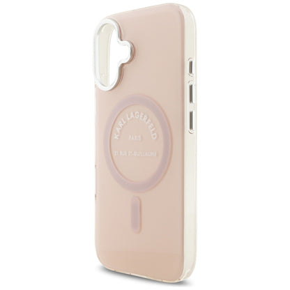 MagSafe-skal för Apple iPhone 17, Karl Lagerfeld, IML Logo RSG, Rosa