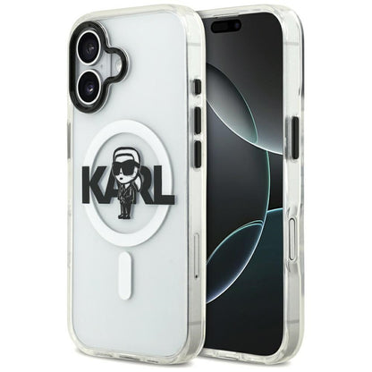 MagSafe-skal för Apple iPhone 17, Karl Lagerfeld, IML Sketch Logo Karl, Transparent