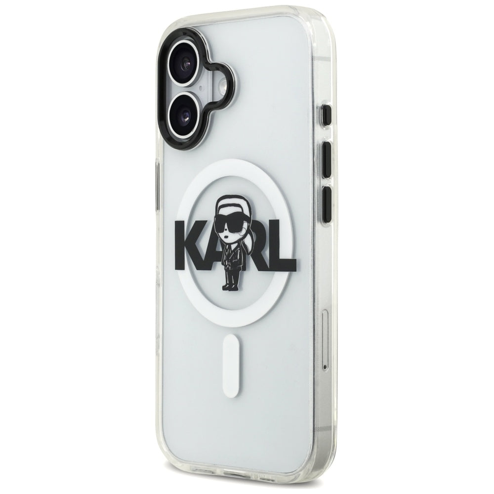 MagSafe-skal för Apple iPhone 17, Karl Lagerfeld, IML Sketch Logo Karl, Transparent