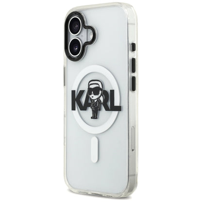 MagSafe-skal för Apple iPhone 17, Karl Lagerfeld, IML Sketch Logo Karl, Transparent