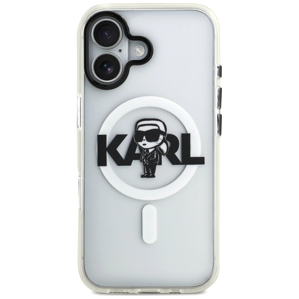 MagSafe-skal för Apple iPhone 17, Karl Lagerfeld, IML Sketch Logo Karl, Transparent