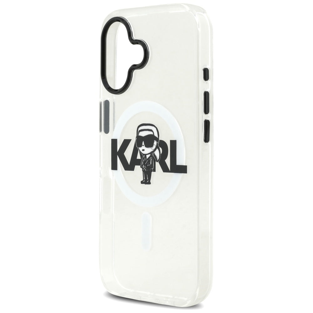MagSafe-skal för Apple iPhone 17, Karl Lagerfeld, IML Sketch Logo Karl, Transparent