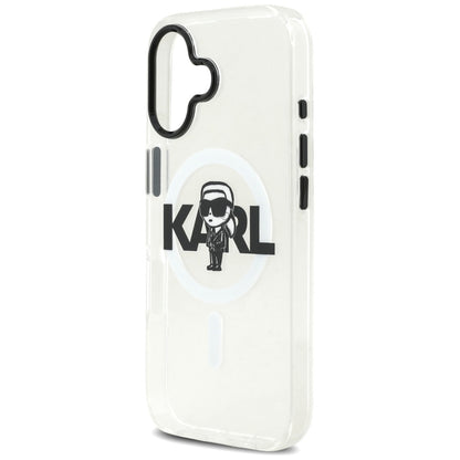 MagSafe-skal för Apple iPhone 17, Karl Lagerfeld, IML Sketch Logo Karl, Transparent
