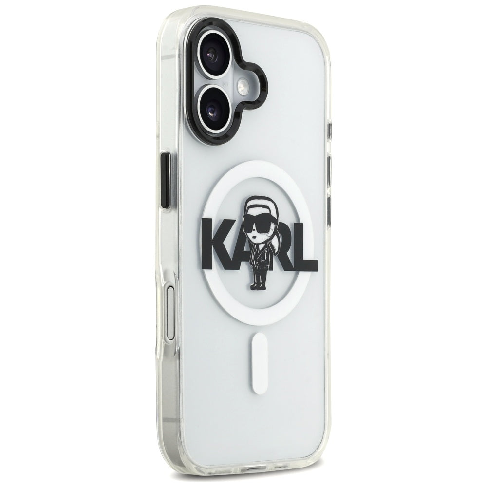MagSafe-skal för Apple iPhone 17, Karl Lagerfeld, IML Sketch Logo Karl, Transparent