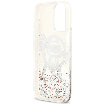 MagSafe-skal för Apple iPhone 17, Karl Lagerfeld, Liquid Glitter Choupette Logo, Transparent