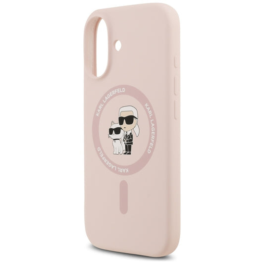 MagSafe-skal för Apple iPhone 17, Karl Lagerfeld, Ring Karl & Choupette, Rosa
