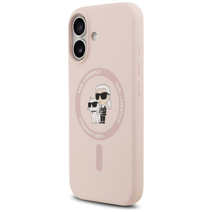 MagSafe-skal för Apple iPhone 17, Karl Lagerfeld, Ring Karl & Choupette, Rosa