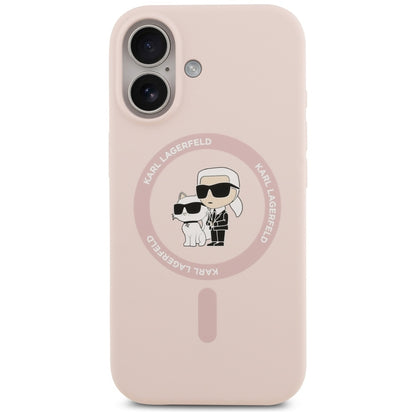 MagSafe-skal för Apple iPhone 17, Karl Lagerfeld, Ring Karl & Choupette, Rosa