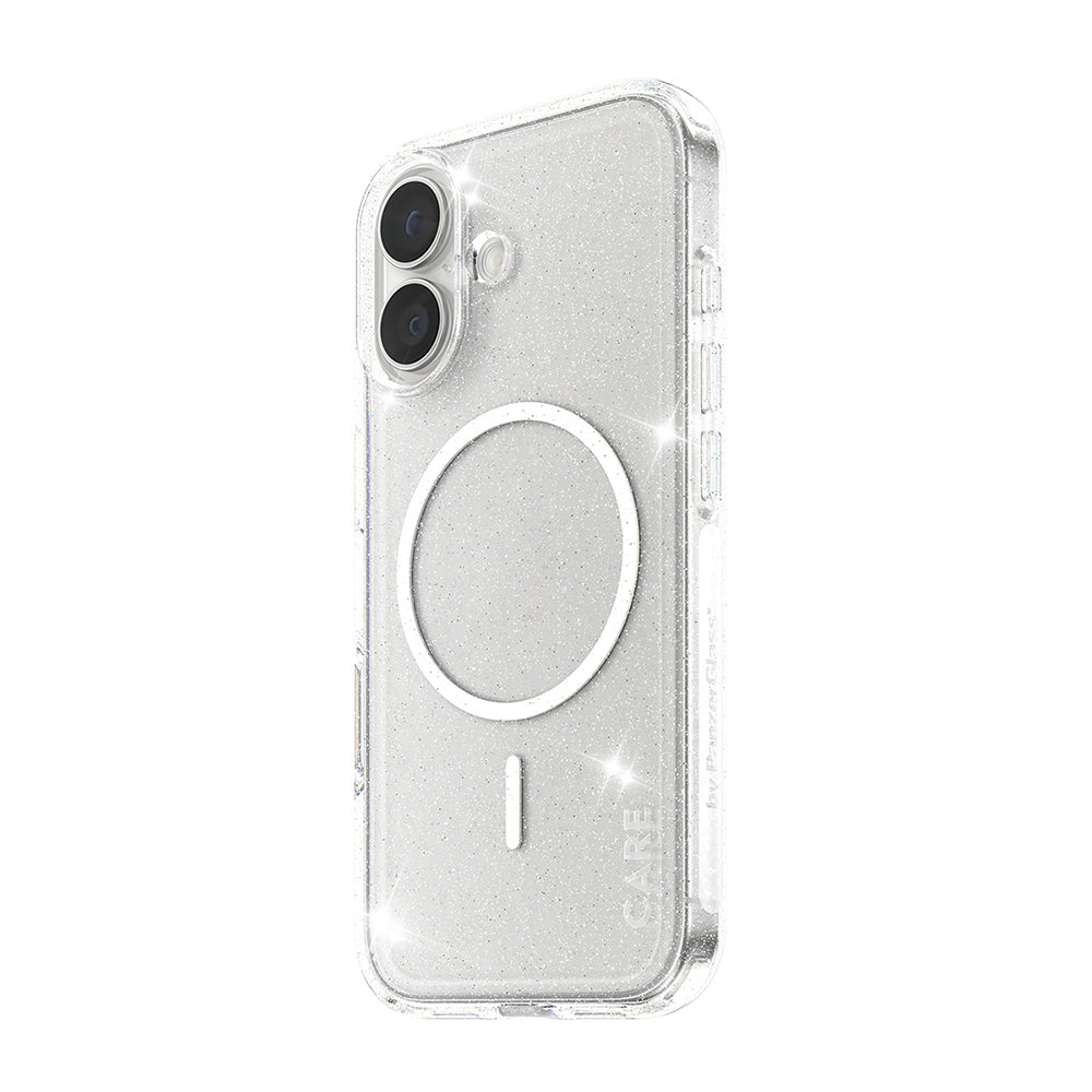 MagSafe-skal för Apple iPhone 17, PanzerGlass, Care Urban Explorer Star Lit, Transparent Vit