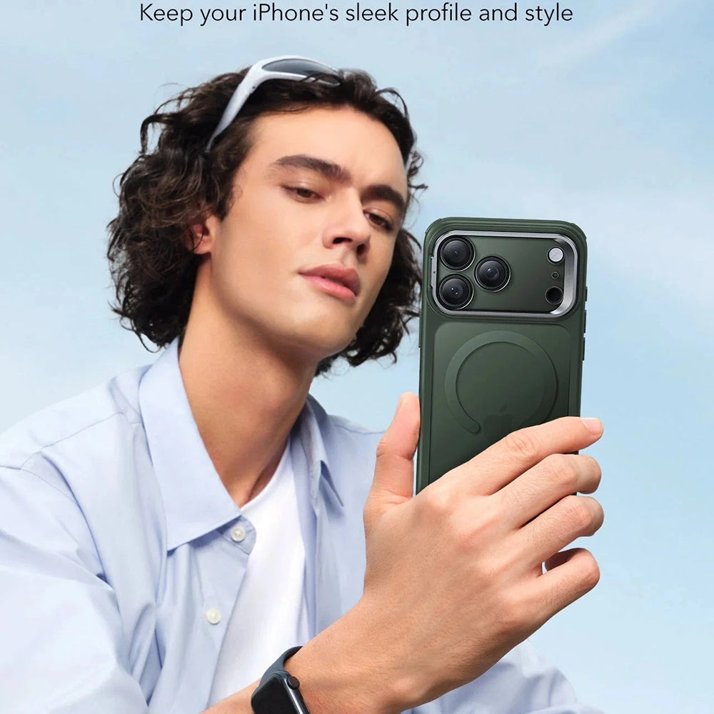 MagSafe-skal för Apple iPhone 17 Pro, ESR, Classic Hybrid Kickstand, Satin Grön