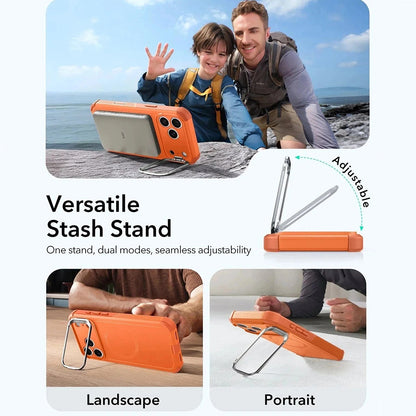 MagSafe-skal för Apple iPhone 17 Pro, ESR, Cyber Armor Kickstand, Orange