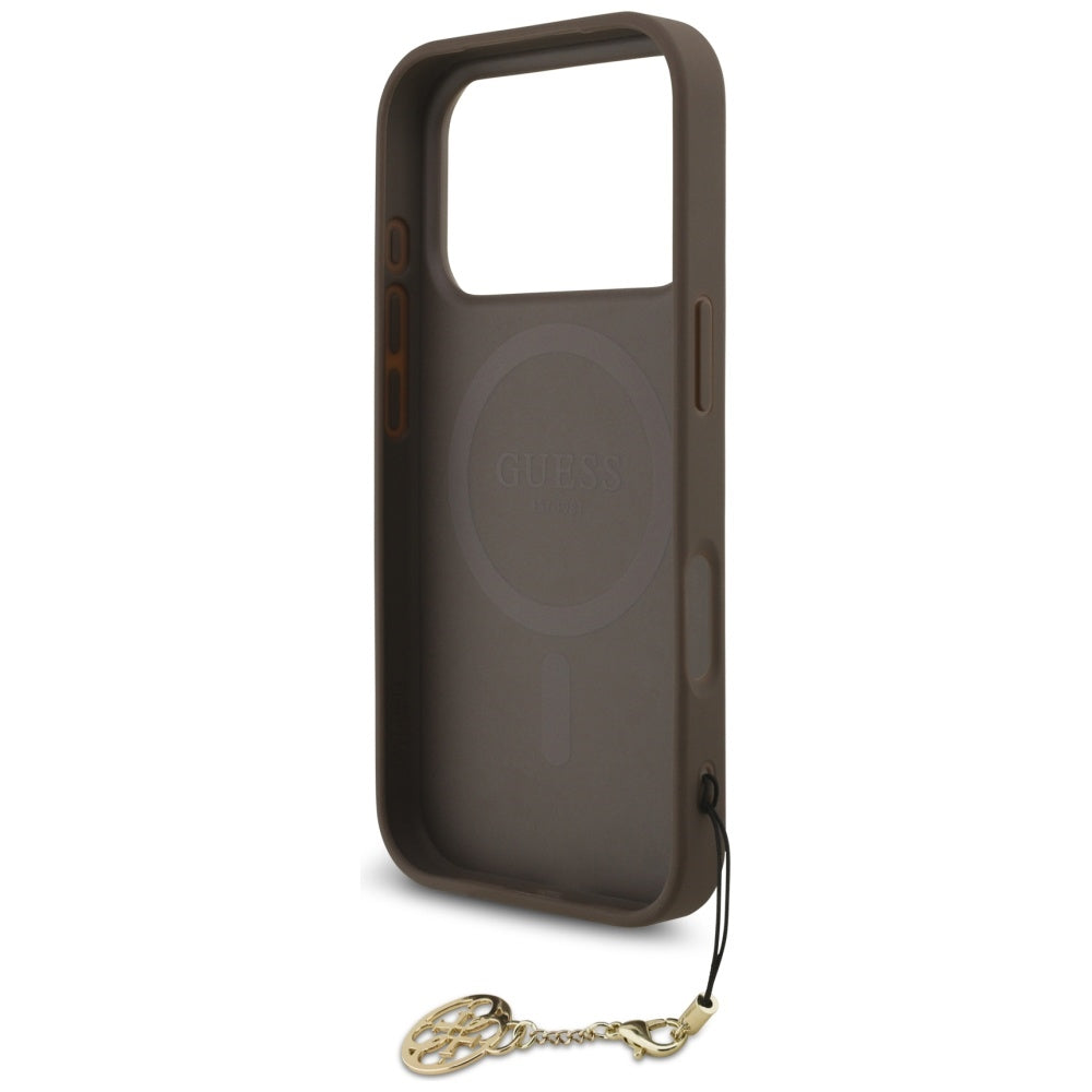 MagSafe-skal för Apple iPhone 17 Pro, Guess, 4G Charm Cradle, Brun