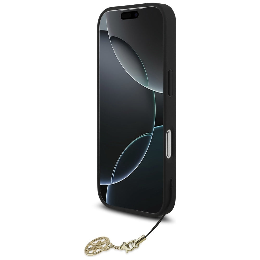 MagSafe-fodral för Apple iPhone 17 Pro, Guess, 4G Charm Cradle, Svart