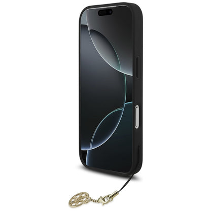 MagSafe-fodral för Apple iPhone 17 Pro, Guess, 4G Charm Cradle, Svart