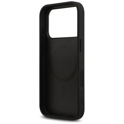 MagSafe-skal för Apple iPhone 17 Pro, Guess, 4G Printed Stripes, Svart