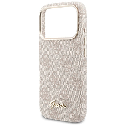 MagSafe Case for Apple iPhone 17 Pro, Guess, 4G Script Logo, Pink