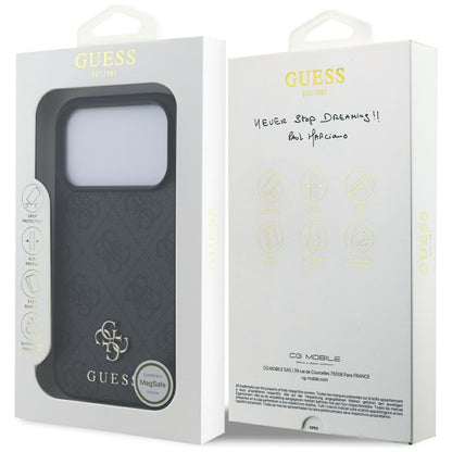 MagSafe-skal för Apple iPhone 17 Pro, Guess, 4G Small and Classic Logo, Svart