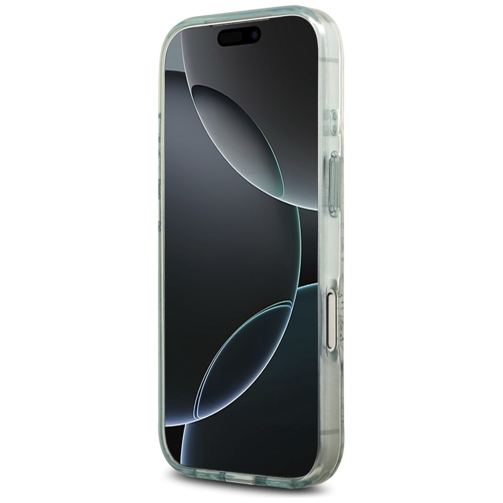 MagSafe-skal för Apple iPhone 17 Pro, Guess, IML Flower and Tonal Circle, Grön