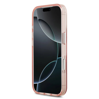 MagSafe-skal för Apple iPhone 17 Pro, Guess, IML Gradient Triangle Logo, Rosa