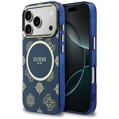 MagSafe-skal för Apple iPhone 17 Pro, Guess, IML Peony Dot, Blå
