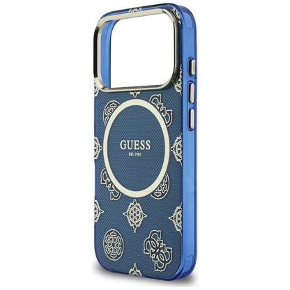 MagSafe-skal för Apple iPhone 17 Pro, Guess, IML Peony Dot, Blå