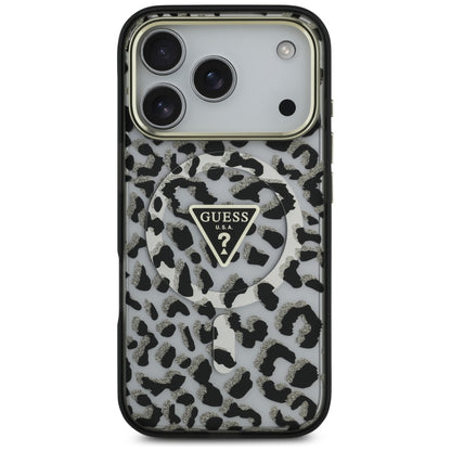 MagSafe-skal för Apple iPhone 17 Pro, Guess, Leopard Glitter, Svart