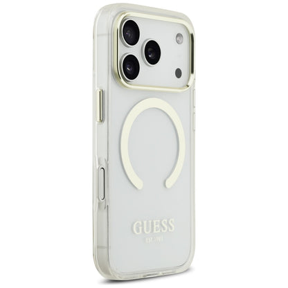 MagSafe-skal för Apple iPhone 17 Pro, Guess, Metal Outline, Guld