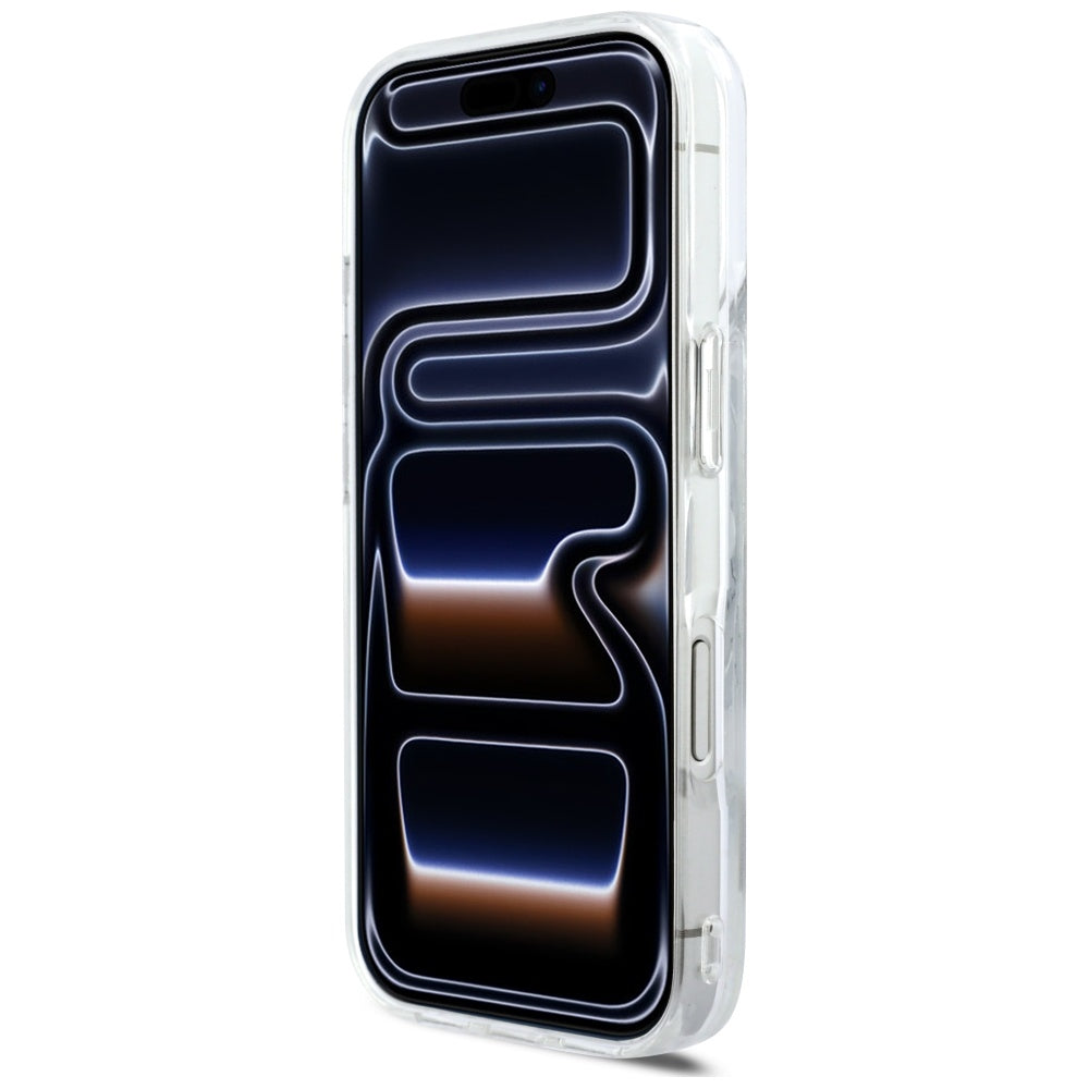 MagSafe-skal för Apple iPhone 17 Pro, Karl Lagerfeld, Glitter Karl Script Logo, Transparent