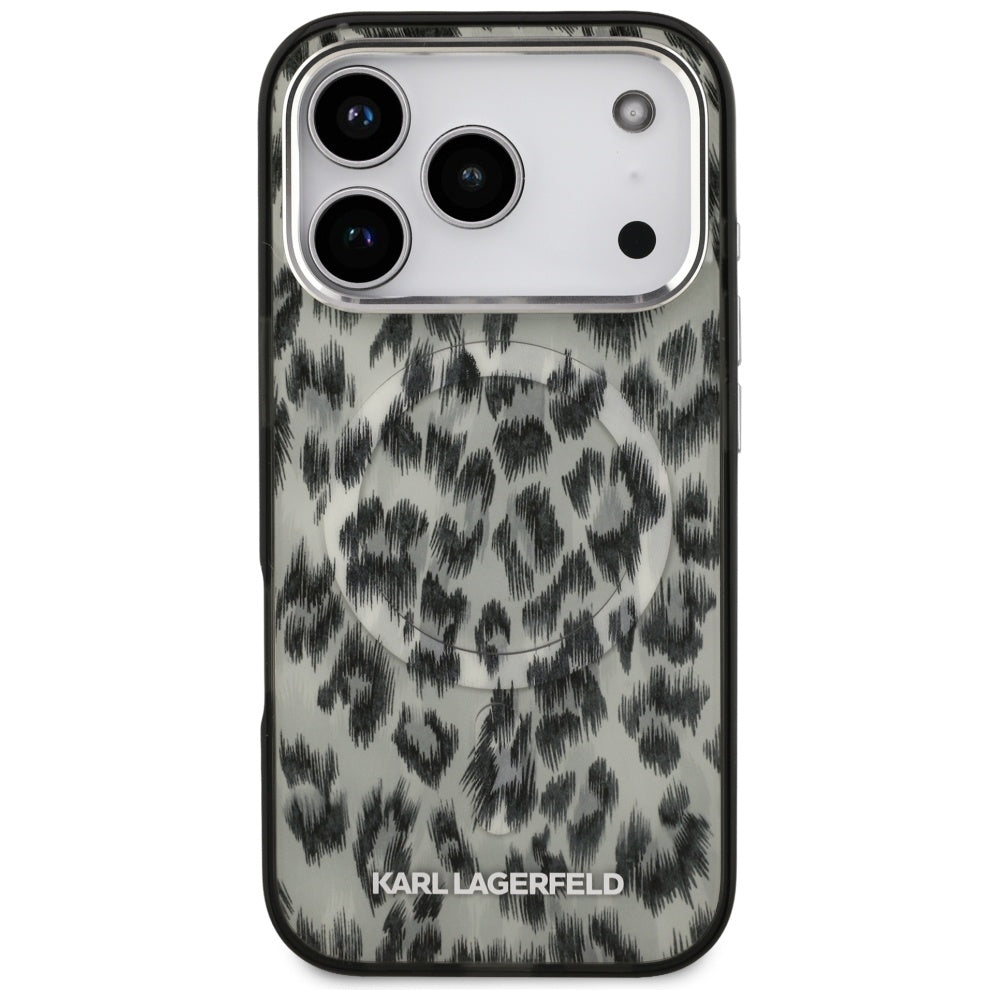 MagSafe-skal för Apple iPhone 17 Pro, Karl Lagerfeld, IML Leopardmönster, Brun