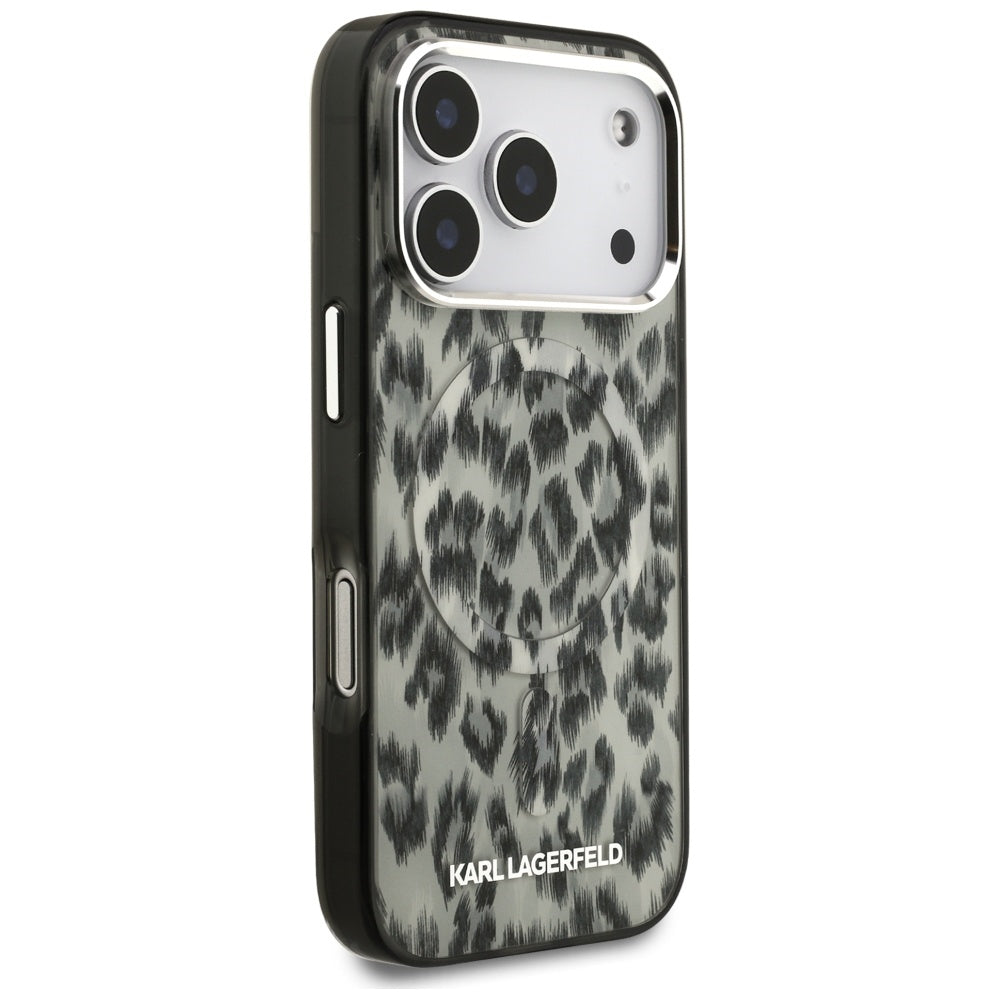 MagSafe-skal för Apple iPhone 17 Pro, Karl Lagerfeld, IML Leopardmönster, Brun