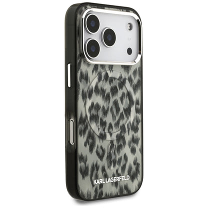 MagSafe-skal för Apple iPhone 17 Pro, Karl Lagerfeld, IML Leopardmönster, Brun